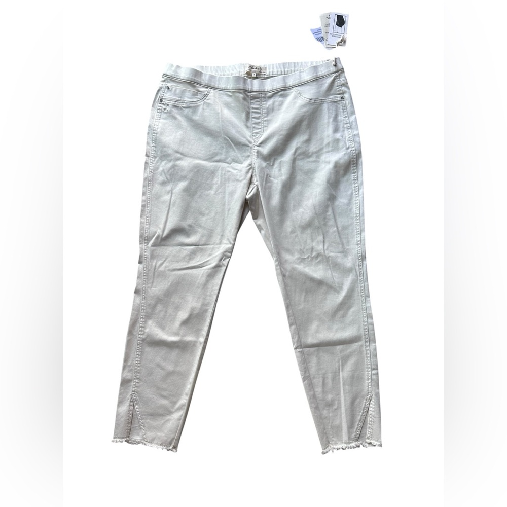 NWT Charlie‎ B Jeans Size 16 Mid Rise Natural Color